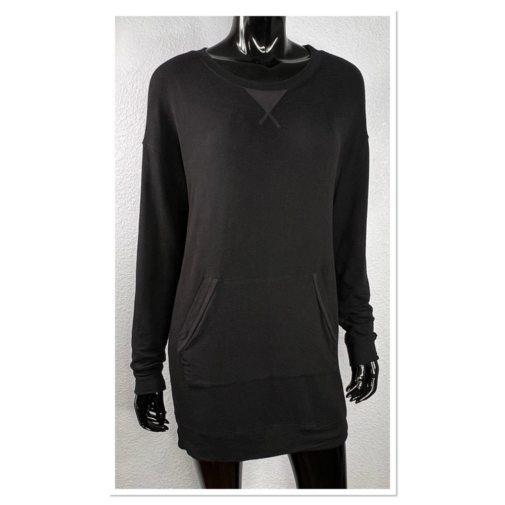 Splendid Women's Crewneck Sweater Dress Knit Long Sleeves Black Size XS